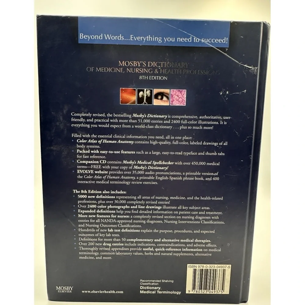Mosby's Dictionary of medicine nursing & health professions 8th edition 2009